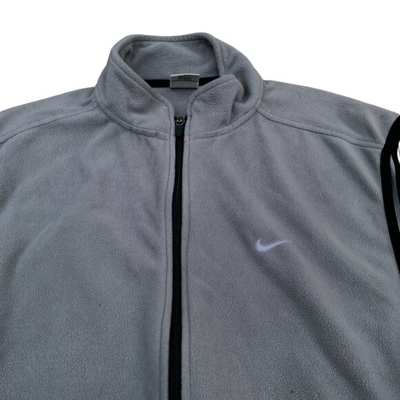 VINTAGE Nike Fleece Jacket Vest 'Shadow Black' XL - Picture 7 of 9